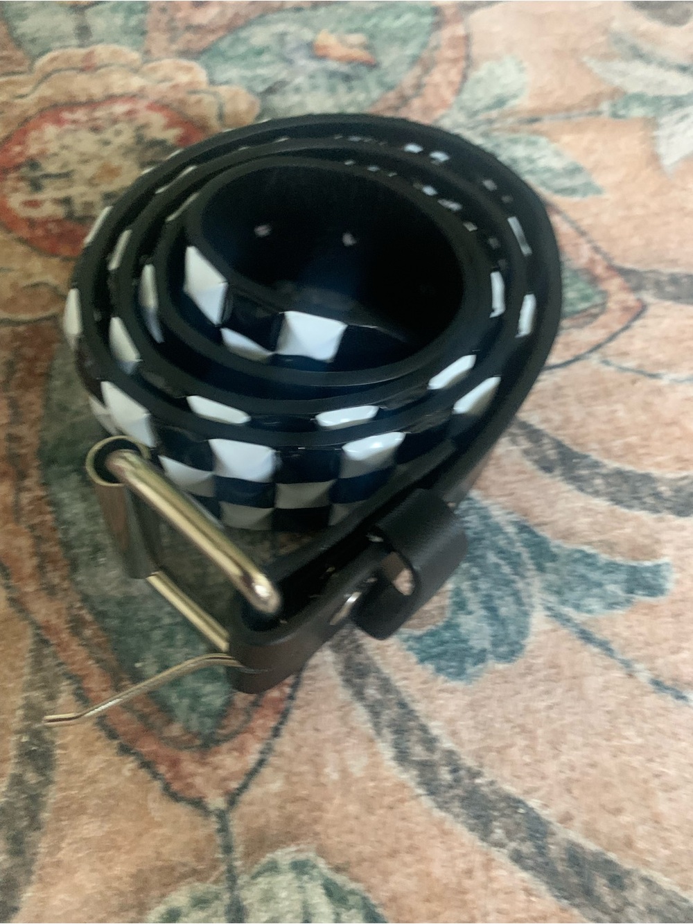 Hot Topic Black and White Studded Belt